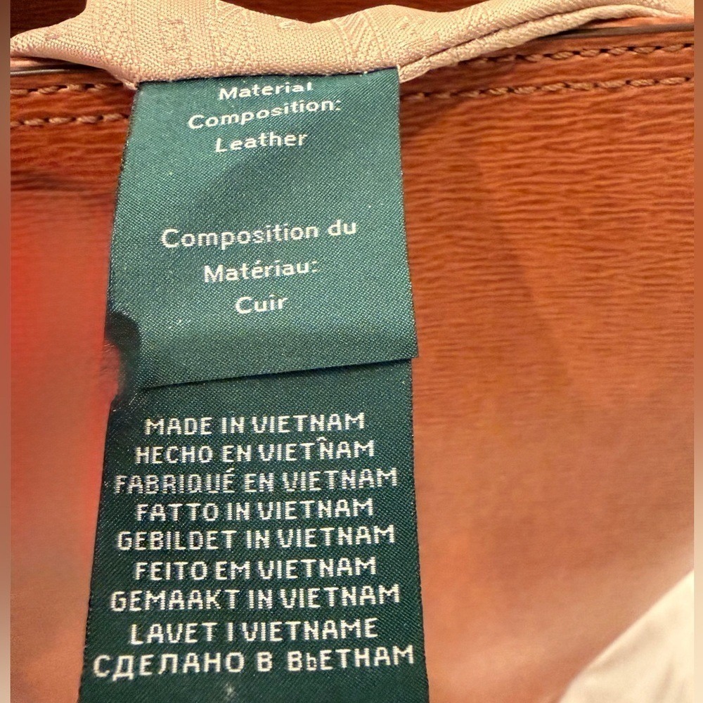 Lauren Ralph Lauren Whitney Pocket‎ Leather Tote Brown Gold Charm - Picture 11 of 11